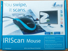 IRIS IRIScan Mouse Scanner Wired USB Optical 3-Button Scroll Wheel Black/Blue picture