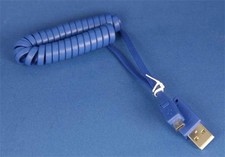 MicroUSB Cable MICRO-B Coiled Blue picture