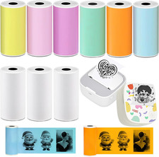 9 Rolls Thermal Sticker Paper for Mini Printer,Self-Adhesive Paper 57 * 25Mm,3 picture