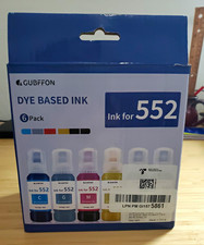 GUBFFON 552 Dye Ink 6 Pack Refill Bottles for Epson ET-8550 ET-8500 picture