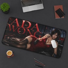 Ada Wong Mouse Pad, Resident Evil XXL Gaming Desk Mat, Red Dress Pad picture
