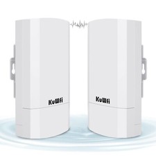 KuWFi 2-Pack 300Mbps Wireless Bridge, Outdoor CPE WiFi Kit Point to Point Wir... picture