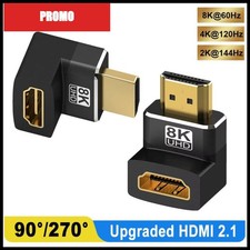 FDBRO HDMI 2.1 Right Angle Adapter 8K 60Hz 4K 120Hz 90 270 Degree picture
