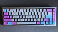 QwertyKeys QK65 Mirror Black Tri-Mode Hot Swap Keyboard DCX Deep Space Aqua King picture