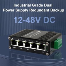 Mini Industrial 5 RJ45 Ports Gigabit Ethernet PoE Switch with 12V/24V/48V Input picture