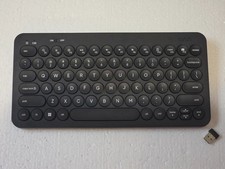 Onn Compact Wireless Keyboard, Noise Reduction, USB Receiver, 78 Keys, Black picture