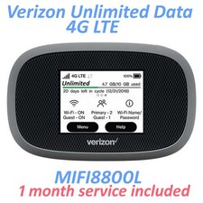 mifi 8800l Verizon Unlimited Data 4G LTE Hotspot 30 DAYS of Full UNLIMITED DATA, picture