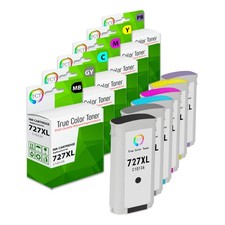 6Pk TCT Premium 727XL MB/PB/C/C/Y/GY HY Compatible for HP DesignJet T920 Ink picture