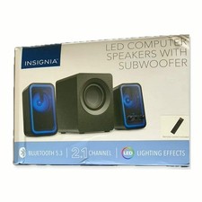 Insignia 2.1 Bluetooth Computer Speakers RGB + Remote (3-Piece) Black - Open Box picture