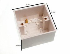 Moulded Pattress Surface Mount Back Box Single 1 Gang 47mm Pack Of 10 picture