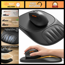 Ergonomic Memory Foam Mouse Pad with Wrist Support, Non-Slip Base for Office & G picture