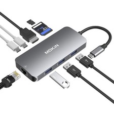 Mokin USB C Adapters for MacBook Pro/Air,Mac Dongle 3 USB Port,USB C to HDMI picture