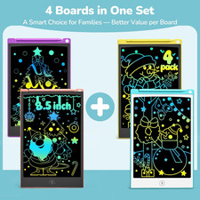 4 Pack LCD Writing Tablet for Kids, 8.5 Inch Toddlers Drawing Tablet picture