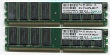1GB 2x512MB Apacer 77.10736.11G 512MB PC3200 DDR-400MHz Memory Kit RAM DIMMs picture