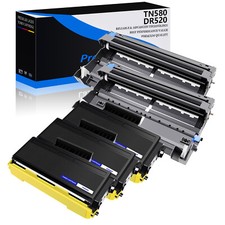 3x TN580 Toner + 2x DR520 Drum for Brother MFC-8460N MFC-8470DN HL-5200 HL-5240 picture