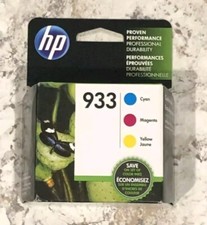 HP N9H56FN 933 Cyan, Magenta and Yellow Ink Cartridges - New In Box Exp 01- 2020 picture