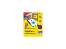 Avery High-Visibility Removable ID Labels Laser/Inkjet 3 1/3 x 4 Asst. Neon 72 picture