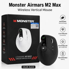 Monster Airmars M2 Max Mouse Wireless Vertical Mouse (Black) picture
