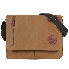 Vintage Canvas Messenger Bag for Men , 13.5 Inch Laptop Satchel Shoulder Bag ... picture