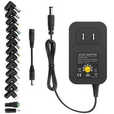 Arkare 30W Universal AC to DC Power Adapter Adjustable 3-12V 30W, Black  picture