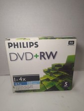 Philips DVD+RW 5 Pack 4.7GB 120 Min 1-4x Rewritable Discs Open Box picture