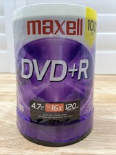 Maxell DVD+R 100 Pack 4.7 GB up to 16X 120 Minutes Write Once Single Sided New picture