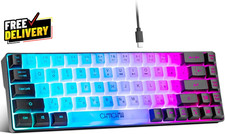 Mini RGB 60% Gaming Keyboard 68 Keys Small Compact USB Wired Rainbow Light..... picture