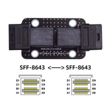 Cablecy PCI-Express 4.0 Mini SAS HD SFF-8643 to SFF-8643 PCBA Coupler Adapter picture