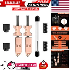 New 2PCS Nozzle Kit for Flashforge AD5X, 0.4Mm Hardened Steel Quick-Detachable H picture