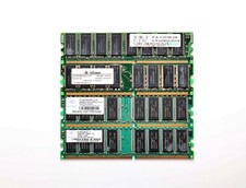 1.5GB Lot (4x) DDR1 Desktop RAM 2x 512MB + 2x 256MB PC3200 PC2700 184-Pin UDIMM picture