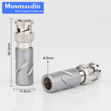 1PC Pure Copper Rhodium Plated BNC75-5 Connector BNC Male Plug HD SDI Connector picture