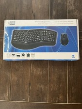 Adesso WKB1500GB 2.4 GHz Wireless Ergonomic Keyboard and Mouse - Black New picture