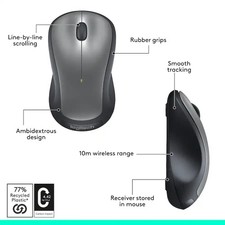 Logitech M310 Full Size Wireless Optical Ambidextrous Wireless Mouse - Silver picture