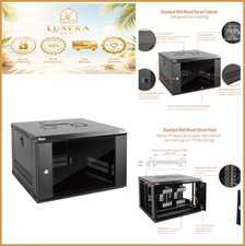 6U Wall Mount Server Cabinet 19 Inch Network Rack Enclosure Lockable Glass Door picture