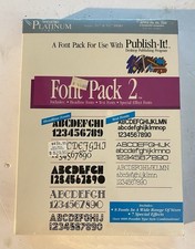 Vintage FONT PACK 2 (Publish-It) FACTORY SEALED APPLE IIe/c/gs 1988 Timeworks picture