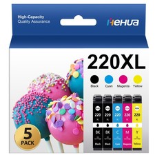 5PK 220XL Ink Cartridges For Epson WorkForce WF-2630 WF-2660 WF-2760 XP420 XP424 picture