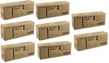 Lot of 8 New Genuine Kyocera TK-512K TK-512C TK-512M TK-512Y Toners TK512 picture