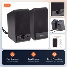 Amazon Basics USB Computer Speakers with Volume Control, Compact PC Laptop picture