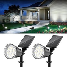 Solar Spot Lights Outdoor Cool White, 1000LM Big Adjustable Solar Lights Outd... picture
