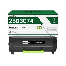25B3074 Black Toner Cartridge (with Chip) Replacement for Lexmark 25B3074 Ton... picture