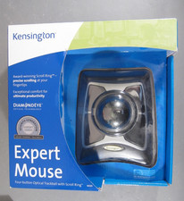 NEW Kensington Expert Mouse Wired 4 Button Optical Trackball Scroll Ring 64345 picture