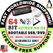 NITRUX NX LINUX OS ALL VERSIONS 64-Bit Live Boot USB, Full Install for MAC, PC picture