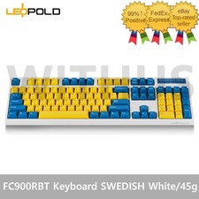 Leopold FC900RBT High-End Mechanical Bluetooth Keyboard SWEDISH White/45g-Red * picture