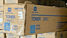 Genuine Konica Minolta TN221C (A8K3430) Cyan Toner Cartridge, OEM-Open/Worn Box picture