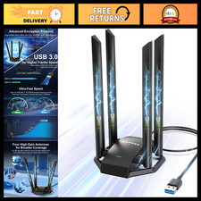 AC1300 USB WiFi Adapter for Desktop PC, High-Speed Wireless Network Adapter picture