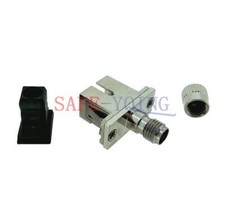 1X SMA Female-SC Female Hybrid Adapter Flange Coupling Optical Fiber Connector picture