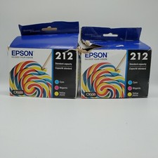 2X Epson 212 Standard capacity color multi-pack ink cartridges C/M/Y Exp: 07/23 picture