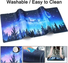 Forest Moon Print Large Desk Mat Mouse Pad Extended Gaming Mat for Keyboard new picture