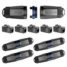 5 PCS CAT6 Waterproof Ethernet Coupler IP68 Keystone Extender Network picture