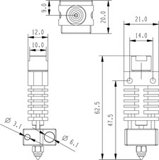 Upgrade Ender 3 All Metal Bimetal Heatbreak High Temperature Printhead Hotend... picture